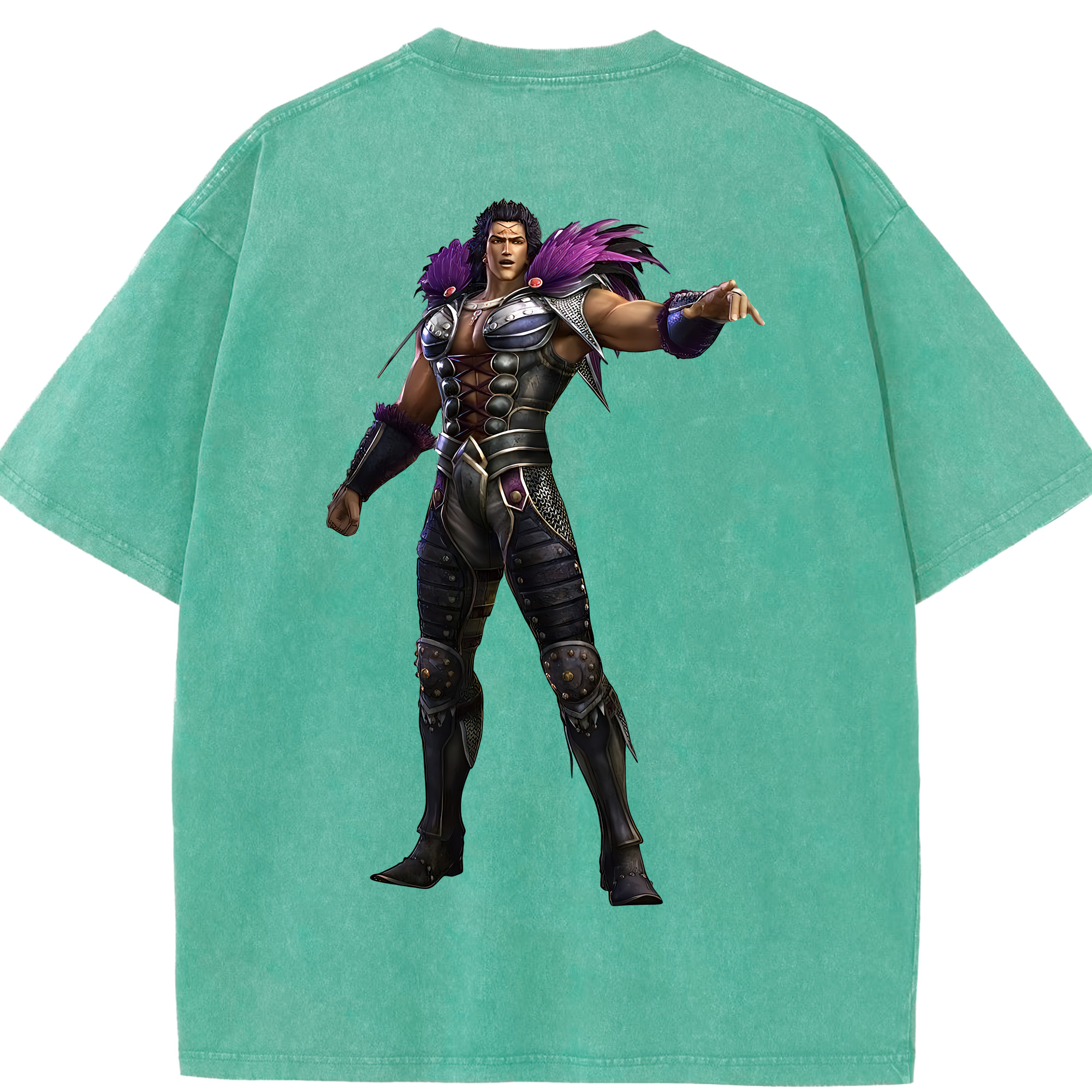 （画像用） 北斗の拳 Fist of the North Star 綿100% ヴィンテージ風 半袖Tシャツ（背面プリント）